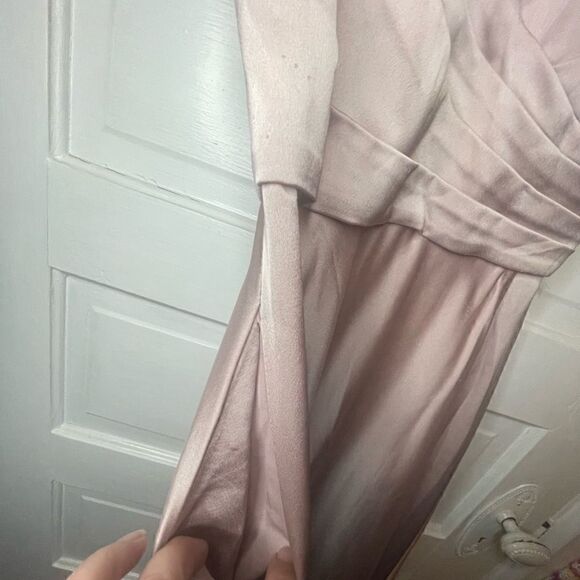 NWTs La Femme Strappy Back Satin Ballgown Size 2 - Picture 7 of 11